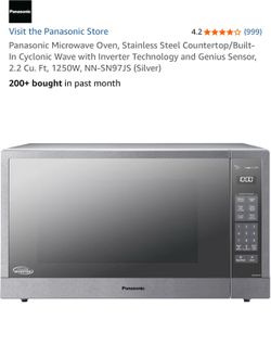 Panasonic Microwave Silver Large 2.2Cu Cyclonic Inverter