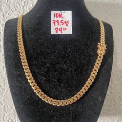 10K Solid Gold BRAND NEW 🇨🇺 Links Chain 73.5Gr 24 Inches Long 