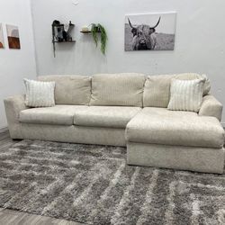 Cream Sectional Couch - Free Delivery 
