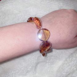 sparkling sparkling champagne color crystal bracelet