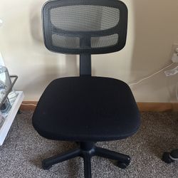 Black Rolling Desk Char