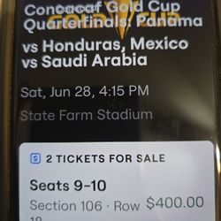 2 Gold Cup Tickets 