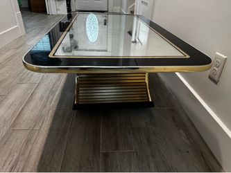 Sturdy mirror modern coffee table $35 Hobby area
