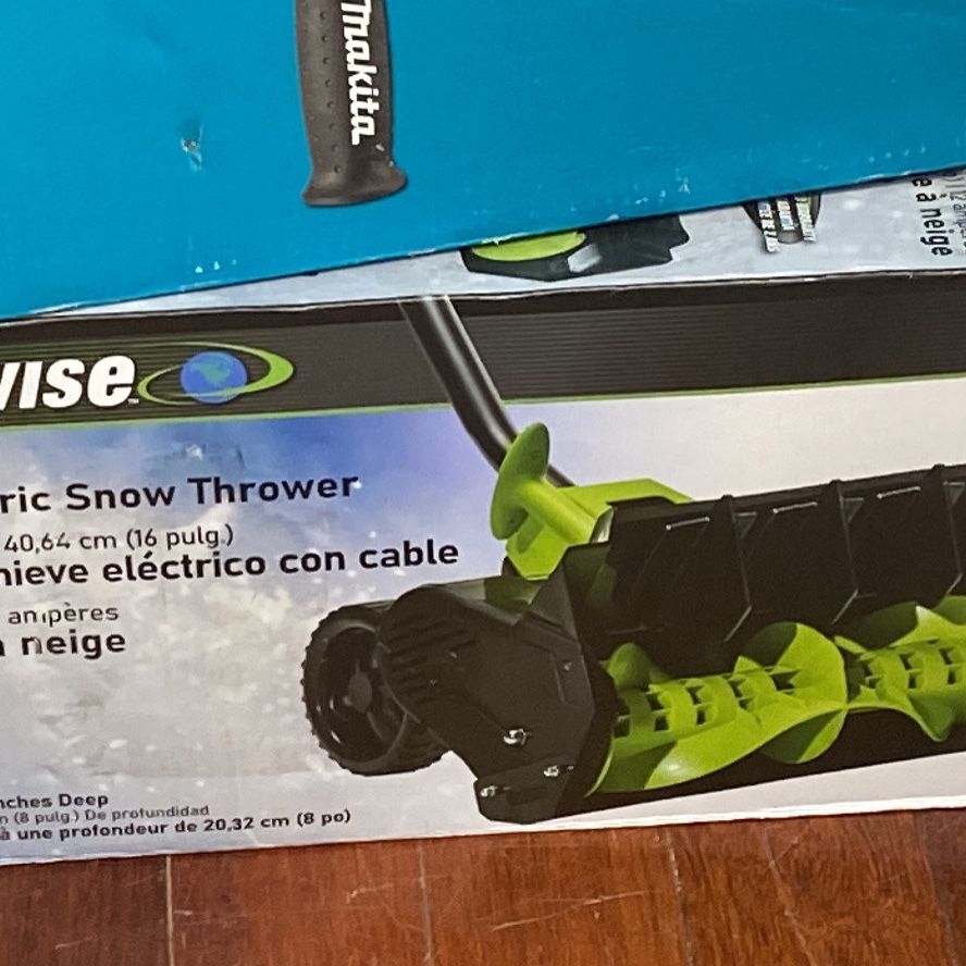 Earthwise SN70016 Electric Corded 12Amp Snow Shovel, 16
