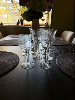 Vintage Etched Stemware