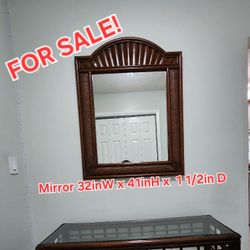 Console Table With Mirror Rattan 
