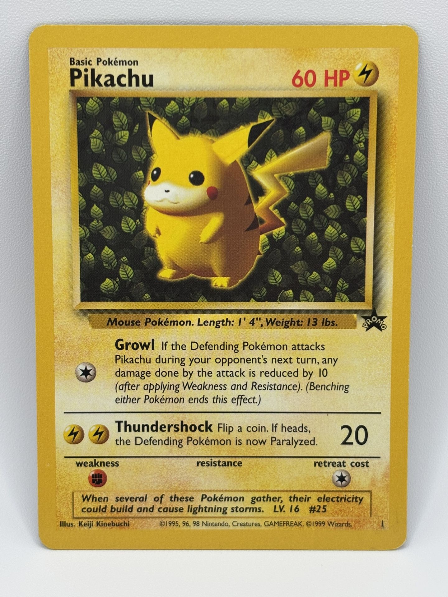 Pikachu Pokémon Card WOTC Black Star Promo #1