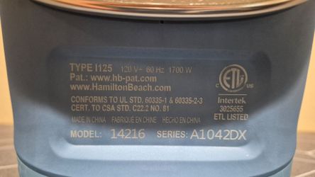 Hamilton Beach Steam Iron