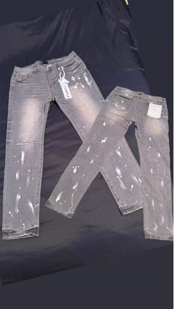 Grey Purple Jeans