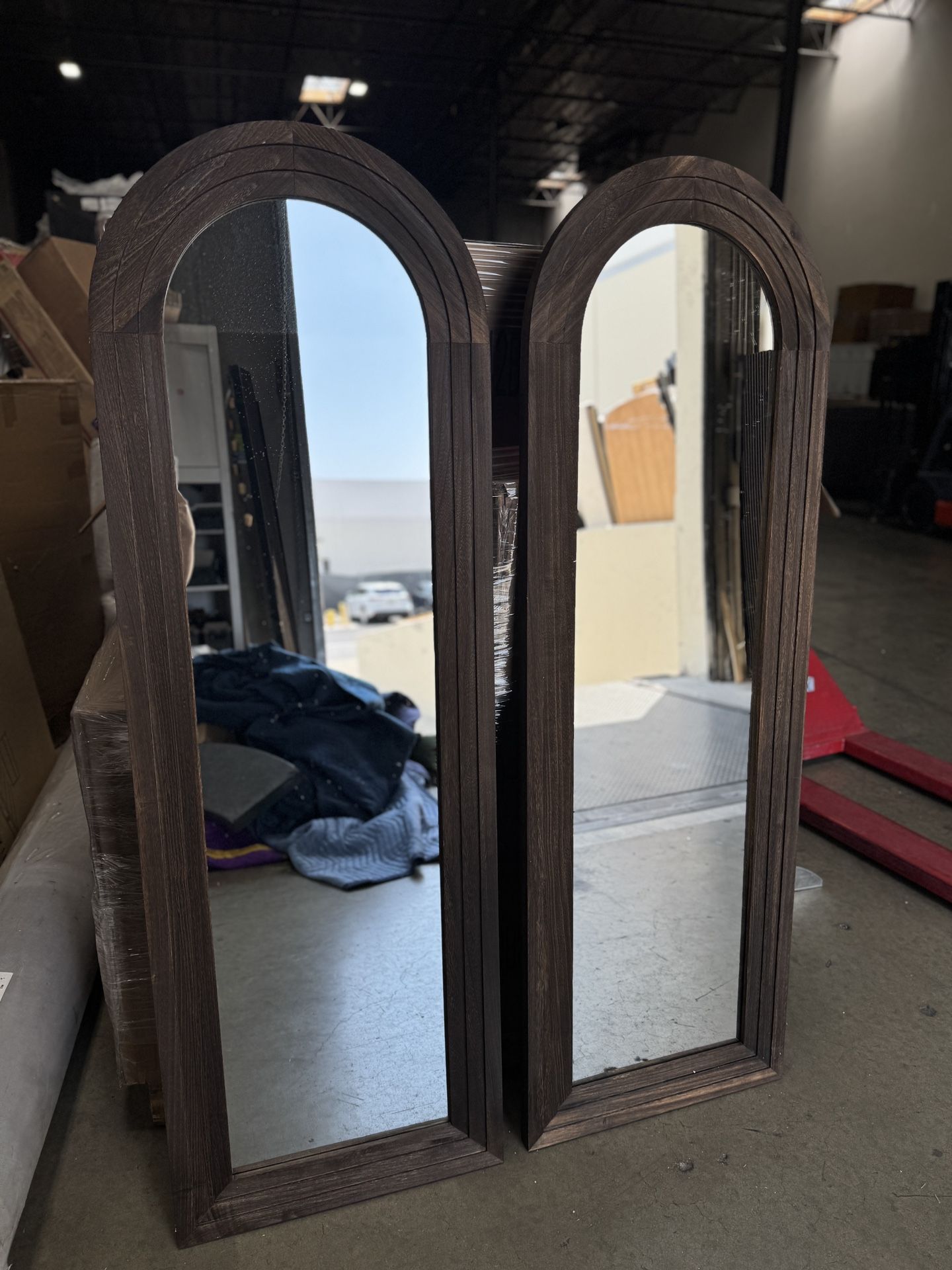 Vintage Wood Country House Floor Decoration Mirror:$50