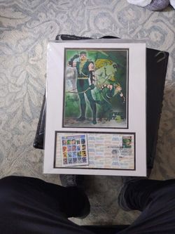 Green Arrow Ist. Day Of Issue Super Heroes Stamp Wall Art