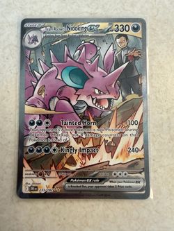 Team rocket’s nidoking ex SIR Pokémon card