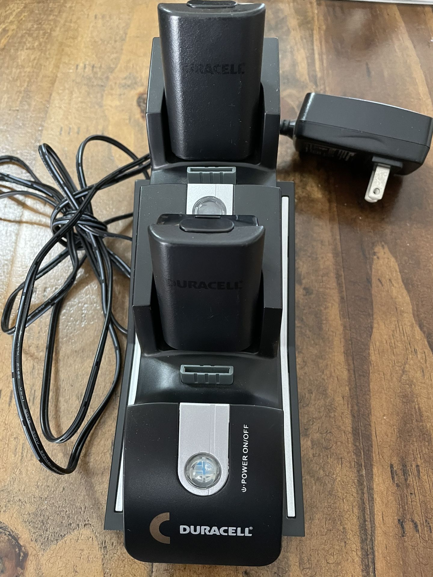 Used Duracell Two Dock Charging System For Xbox 360 Controller.