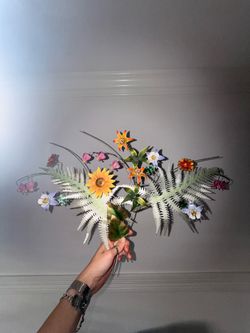 metal flower wall hanging decoration