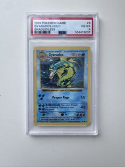 1999 POKEMON GAME GYARADOS-HOLO SHADOWLESS PSA 4