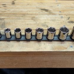 Craftsman USA 3/8" Drive Socket Set + Rail