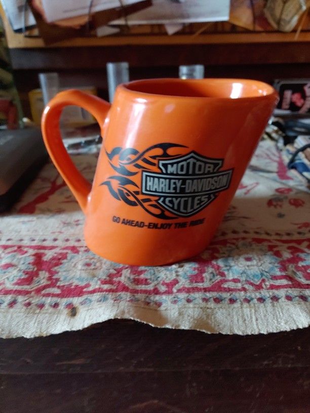 Harley Davidson Mug 2007 Slanted Go Ahead Enjoy the Ride Coffee Mug Cup