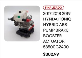 2017 2018 2019 HYNDAI IONIQ HYBRID ABS PUMP BRAKE BOOSTER ACTUATOR 58500G2400