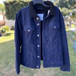 Mens American Eagle Jacket Sherpa Corduroy 