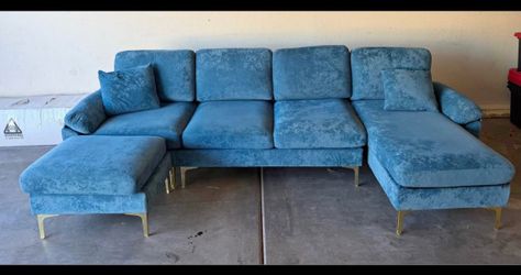Blue/teal couch  . 12th street and Northern