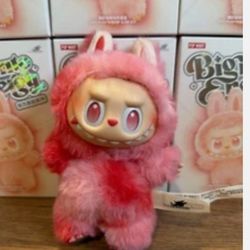 Labubu Big into Energy Vinyl Face toy plush doll keychain Love Red gift
