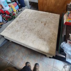 Travertine style coffee table $50