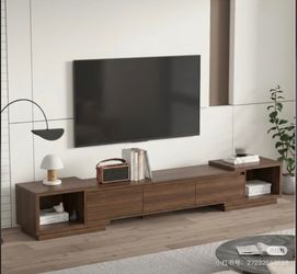 homary Extendable TV Stand – Modern Media Console with 3 Drawers, Adjustable Length (71"–100") for 80" TV, Living Room Entertainment Storage Cabinet (