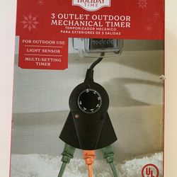 3 Outlet Outdoor Mechanical Timer 