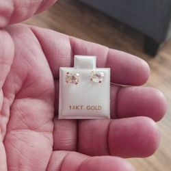14k Gold Diamond Studs