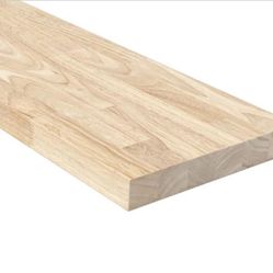 10 in. W x 24 in. D Unfinished Hevea Floating Decorative Wall Shel