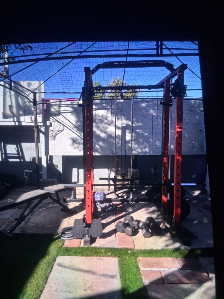 Gym Set With Bench And Weights