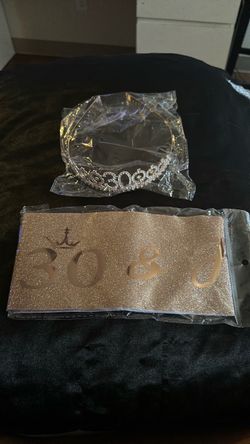 30th birthday Rose Gold Birthday Tiara & Sash