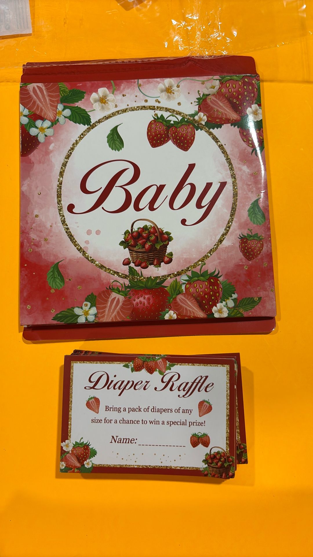Strawberry Diaper Ruffle Box