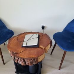 2 Mid-century Modern Velvet Barrel Chairs