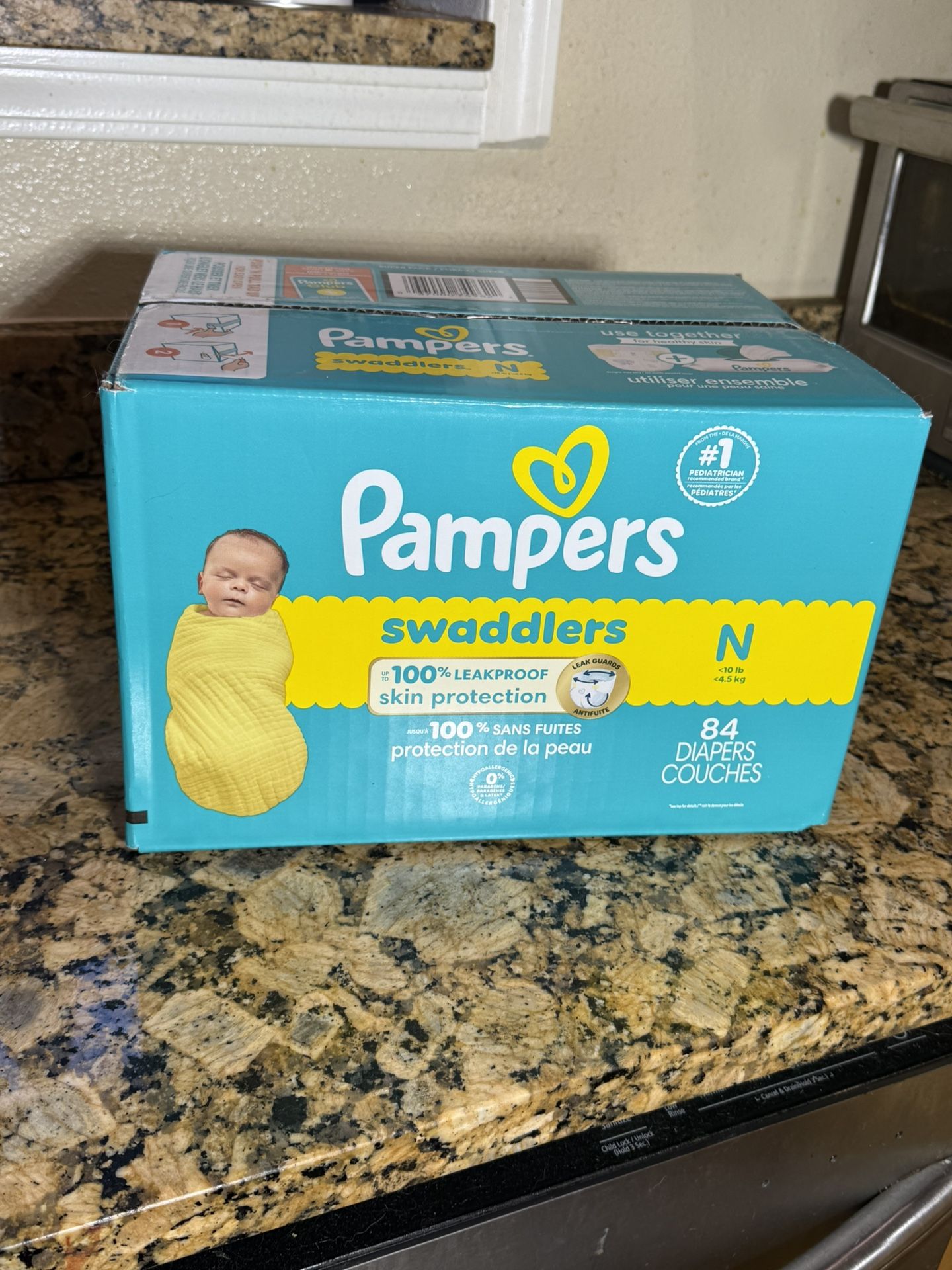 Pampers Swaddlers Diapers Newborn 84 Count