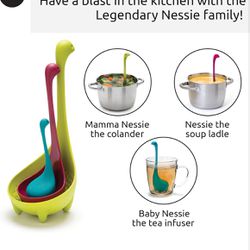 OTOTO The Nessie Family - Pack of 3 Tea Infuser, Soup Ladle, and Colander