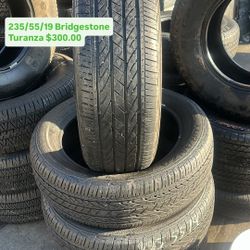 235/55/19 Bridgestone 98% TREAD LIFE All Four Tires Semi New ❗| Por favor Pregunta Por Disponilildad, PLEASE ASK Me For Availability |❗