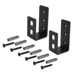 HardwareX Supply Door Barricade Brackets for 2 x 4 Lumber (2 Pack)