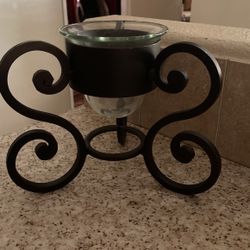 Rod Iron Candle Holder 