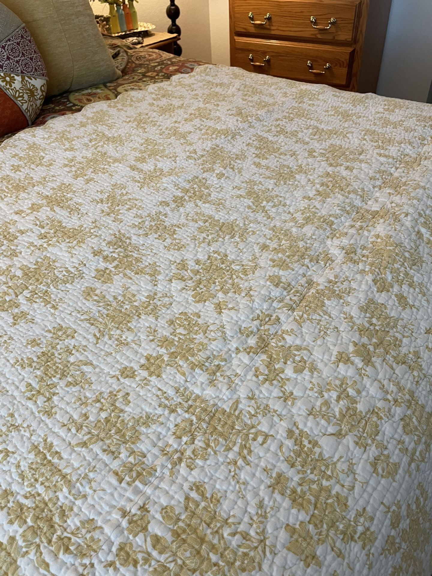 Blanc D’Ivoire French Toile Quilt Twin