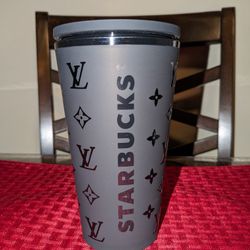New Starbucks matte black 16 oz cup customized 