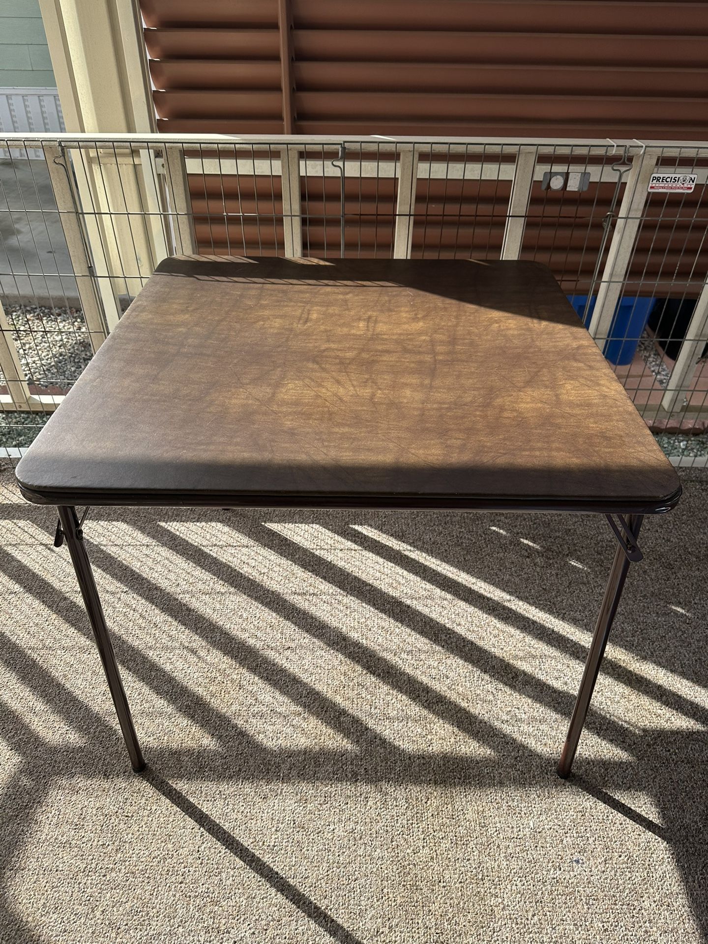 Folding Card Table (Brown)