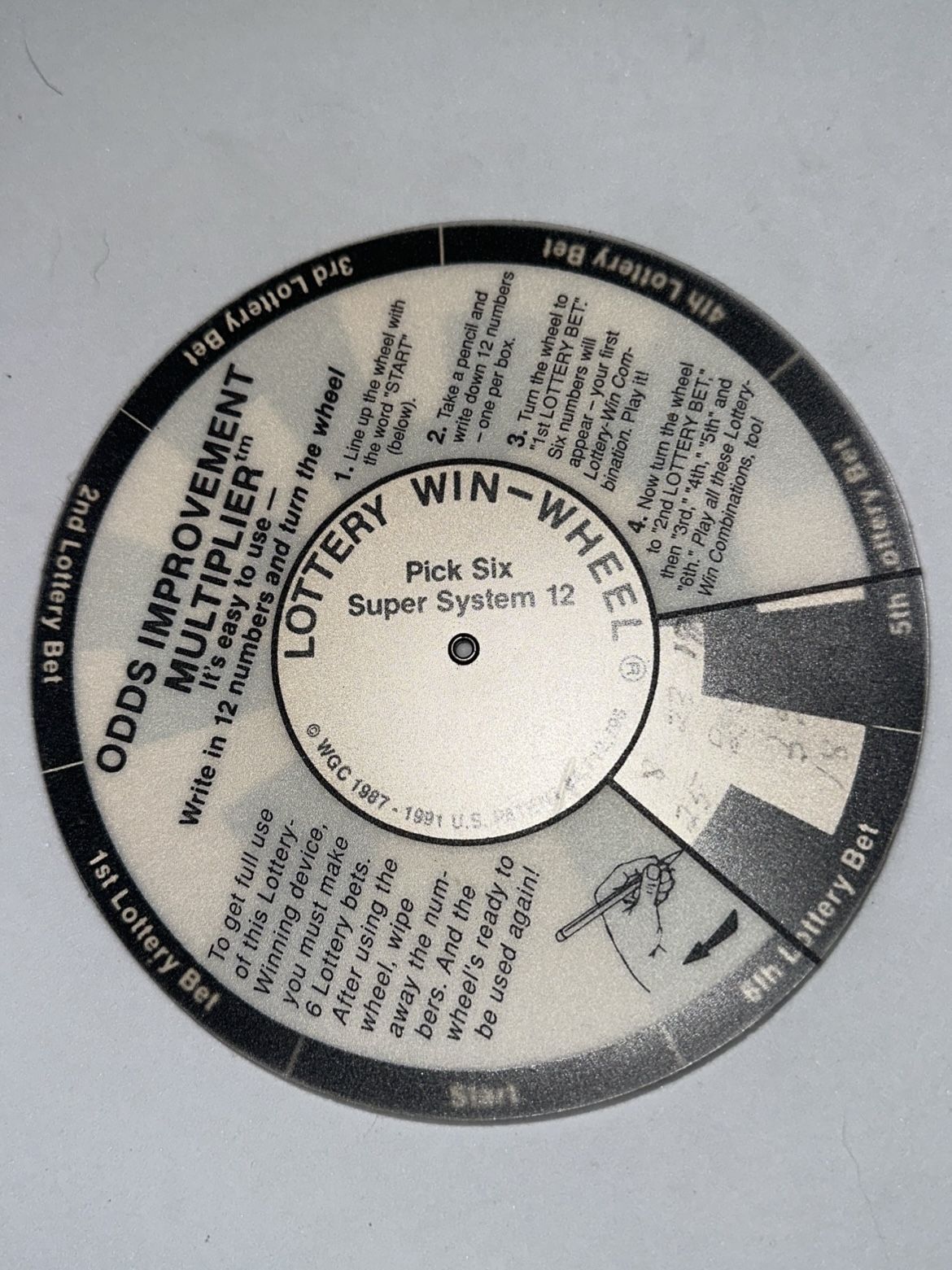 Lottery Win-Wheel 1987