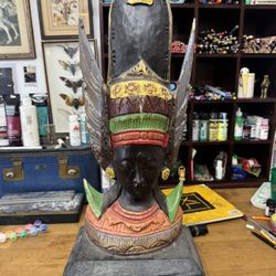 Large Indonesian Bust Of Deity