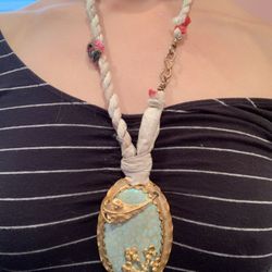 Custom turquoise pendant necklace