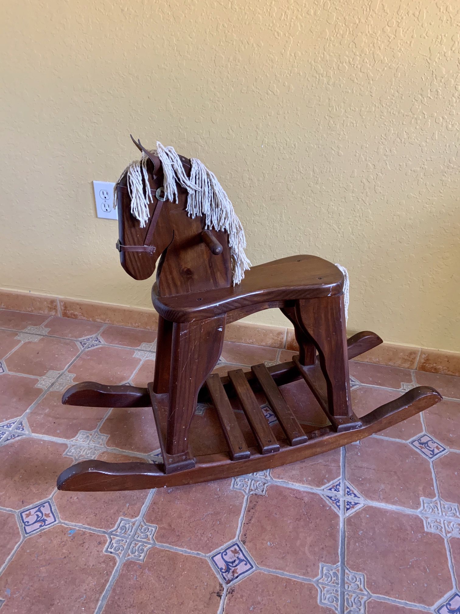 Antique Wood Rocking Chair Horse 