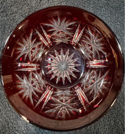 Vintage Bohemian, Cristal de France Genuine Lead Crystal cut - to - clear Set of -6- Bowls made in France