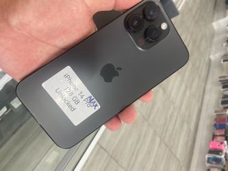 14 Pro Max unlocked. Cash or $50 down w approval