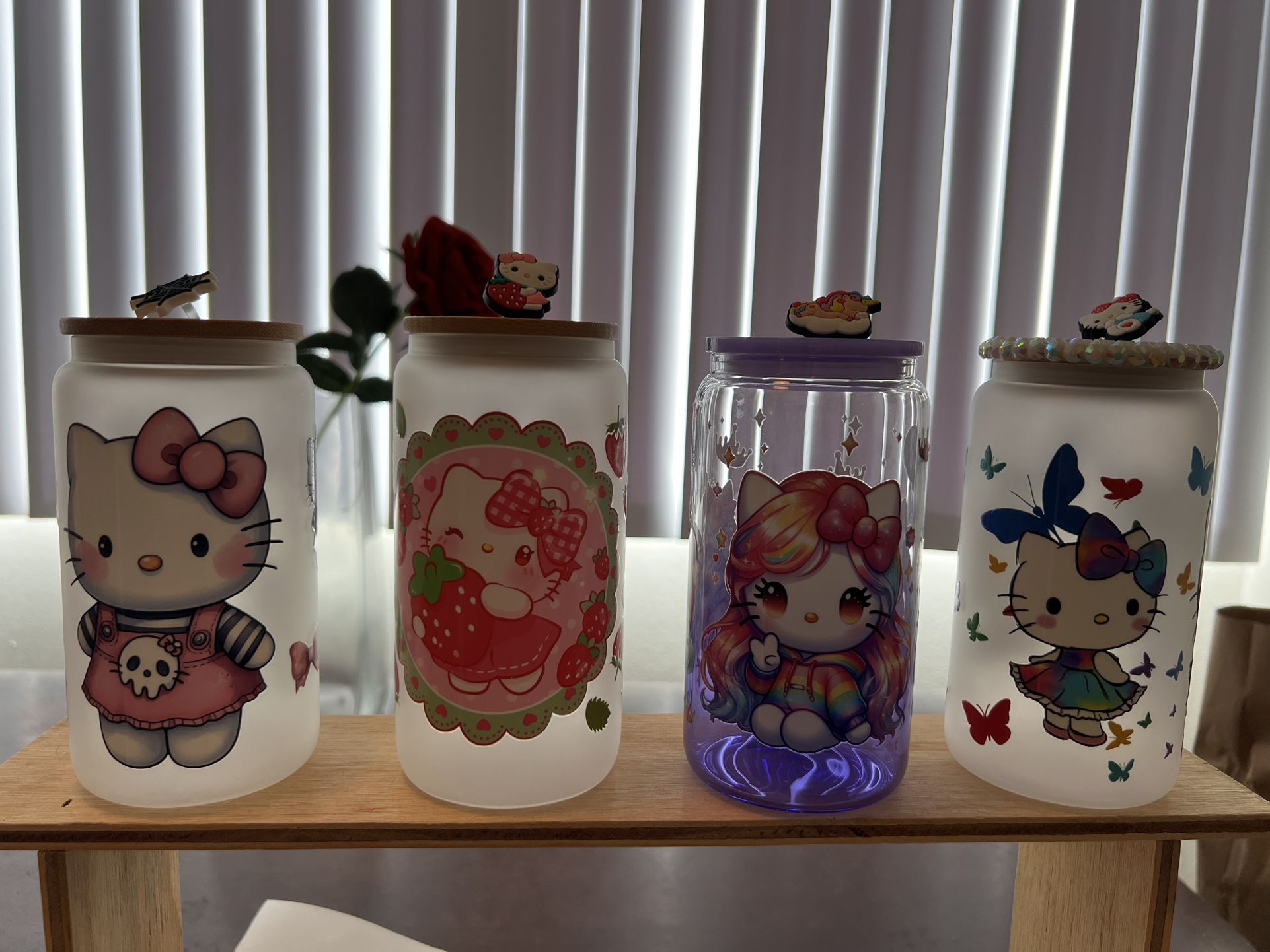 Hello Kitty Glass Cups 16 Oz