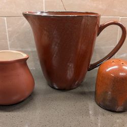 Rustic Distressed Kitchen Pitcher, Shaker, Creamer - NEW - WESTSIDE 